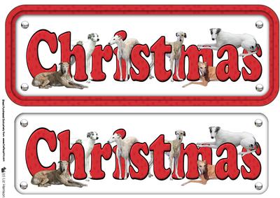 Greyhound Christmas Sign