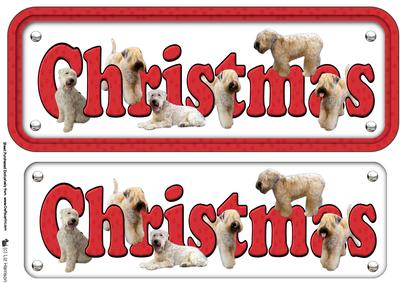 Soft Coated Wheaten Terrier Christmas Sign
