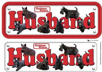 Husband Scottie Dog Christmas Sign