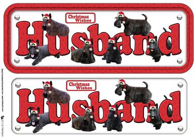 Husband Scottie Dog & Hats Christmas Sign