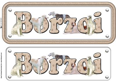 Borzoi Name Sign