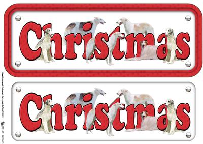 Borzoi Christmas Sign