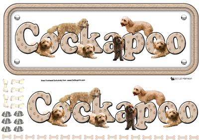 Cockapoo Name Sign 3D Decoupage