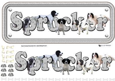 Sprocker Name Sign 3D Decoupage