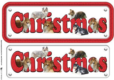 Shetland Sheepdog Christmas Sign