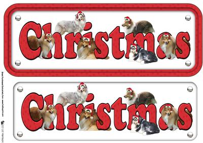 Shetland Sheepdog & Hats Christmas Sign