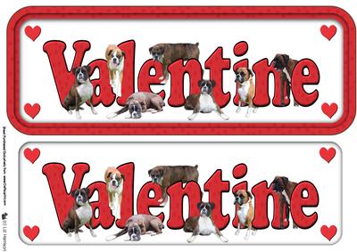 Boxer Dog Valentine Sign
