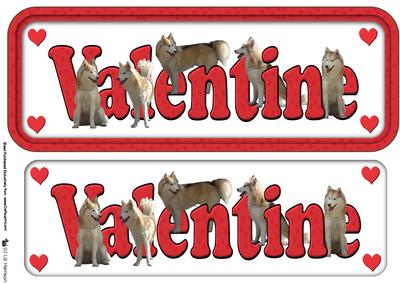 Canadian Eskimo Dog Valentine Sign