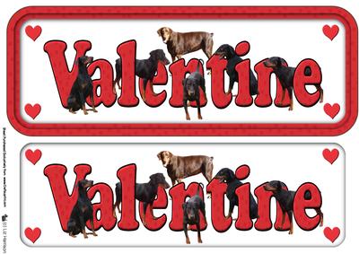 Dobermann Valentine Sign