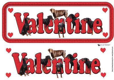 Dobermann Valentine Sign 3D Decoupage
