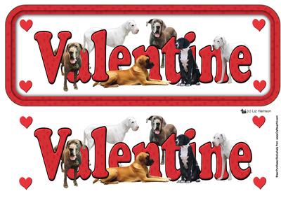 Great Dane Valentine Sign 3D Decoupage