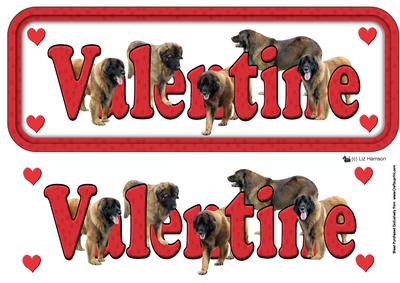 Leonberger Valentine Sign 3D Decoupage