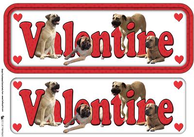 Mastiff Valentine Sign
