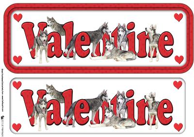 Siberian Husky Valentine Sign
