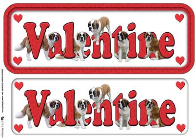 St.bernard Valentine Sign