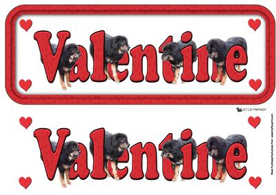 Tibetan Mastiff Valentine Sign 3D Decoupage