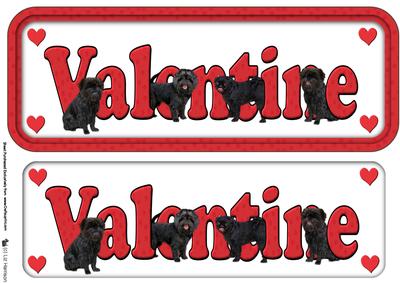 Affenpinscher Valentine Sign