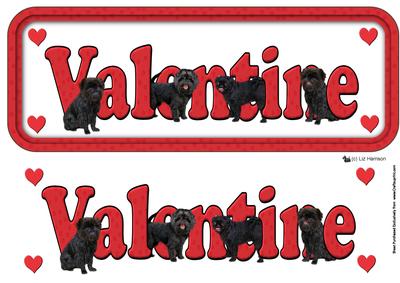 Affenpinscher Valentine Sign 3D Decoupage