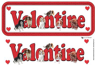 Cavalier King Charles Valentine Sign 3D Decoupage