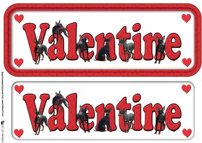 English Toy Terrier Valentine Sign