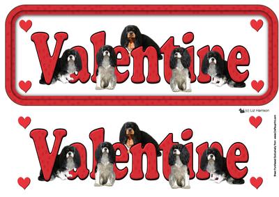 King Charles Spaniel Valentine Sign 3D Decoupage