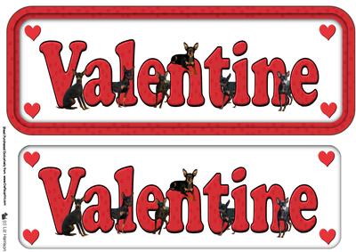 Miniature Pinscher Valentine Sign
