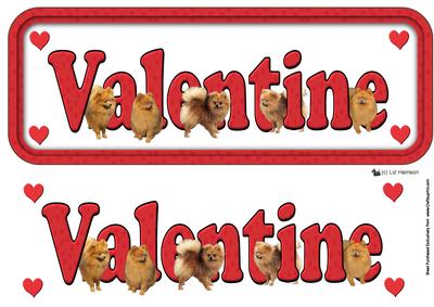 Pomeranian Valentine Sign 3D Decoupage