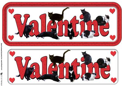 Black Cat Valentine Sign