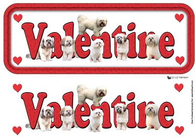 Lhasa Apso Valentine Sign 3D Decoupage