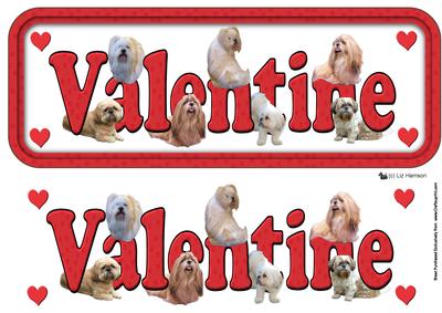Shih Tzu Valentine Sign 3D Decoupage