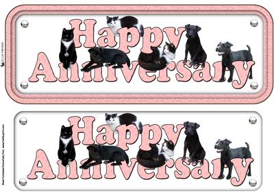 Patterdale & Cat Anniversary Sign