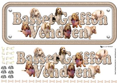 Basset Griffon Vendeen (grand) Name Sign 3D Decoupage