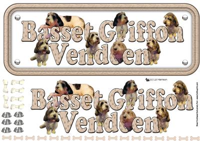 Basset Griffon Vendeen (petit) Name Sign 3D Decoupage
