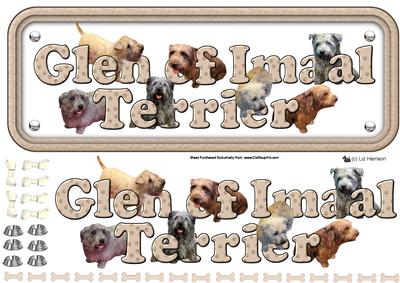 Glen of Imaal Terrier Name Sign 3D Decoupage