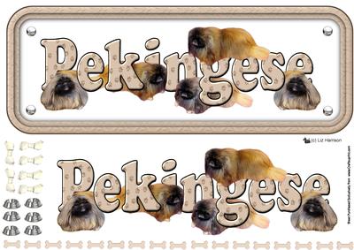 Pekingese Name Sign 3D Decoupage