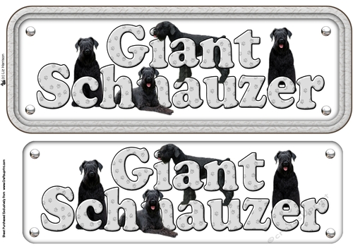 Giant Schnauzer  Name Sign