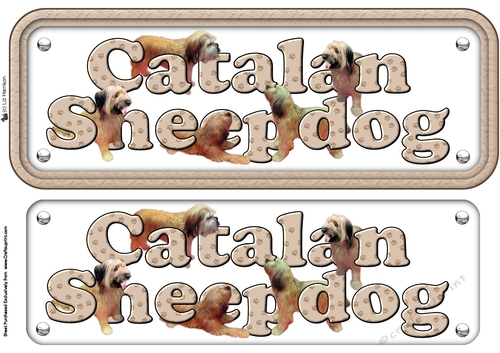 Catalan Sheepdog Name sign