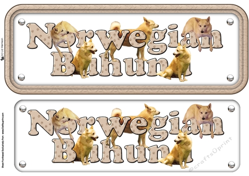 Norwegian Buhund Name Sign