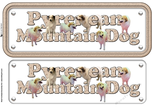 Pyrenean Mountain Dog Name Sign