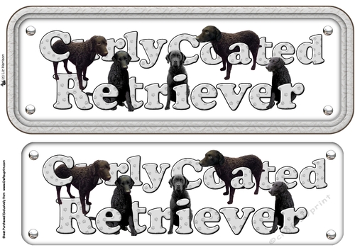 Curly Coated Retriever Name Sign
