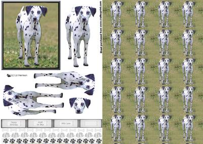 Dalmatian 3D Decoupage with Background