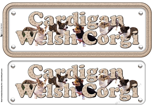 Cardigan Welsh Corgi Name Sign