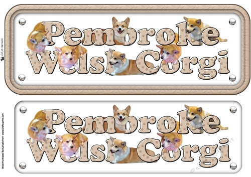 Pembroke Welsh Corgi Name Sign