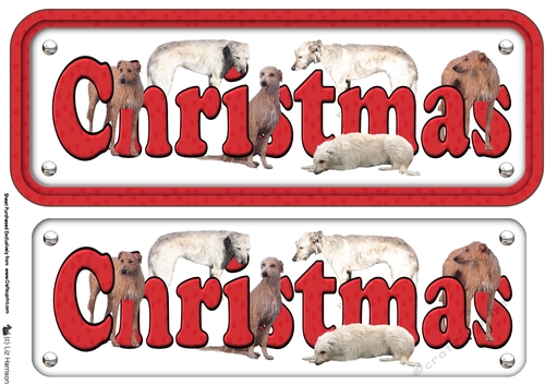 Lurcher Christmas Name Sign