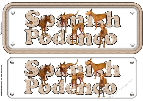 Spanish Podenco Name sign 