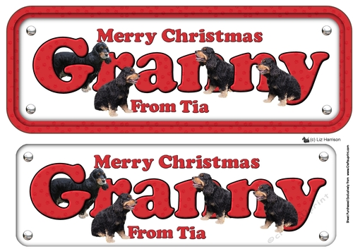 Merry Christmas Granny Name Sign & Cocker Spaniels