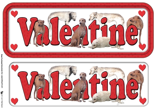 Lurcher Valentine Name Sign 