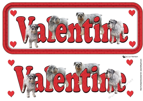  Schnauzer Valentine Name Sign 3D Decoupage