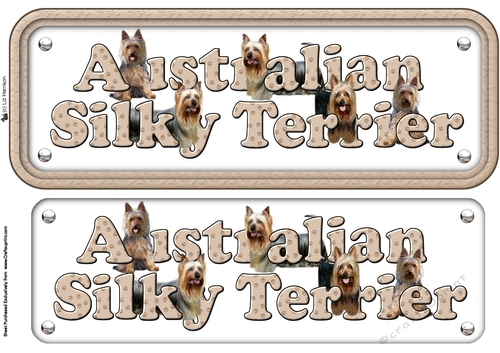 Australian Silky Terrier Name Sign 