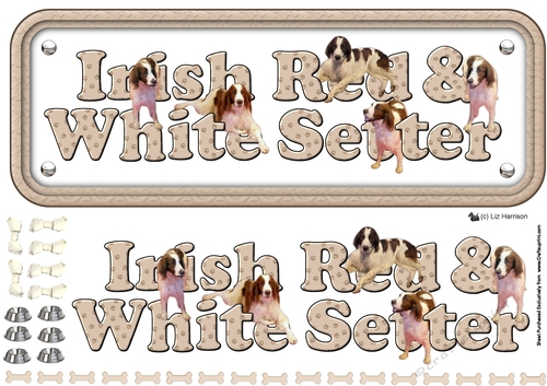 Irish Red & White Setter Name Sign 